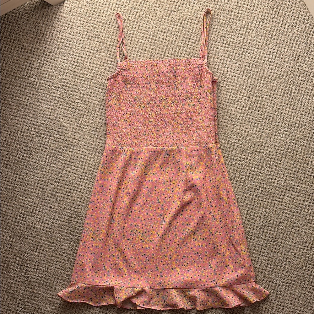 French Connection Pink Floral Mini Dress